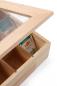 Preview: Teebox, Holz mit Sichtfenster aus Acryl, 12 Kammern