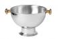 Preview: Champagner Bowl-Schüssel, 13.5 Liter, (D)370x(H)230 mm, Edelstahl mit vergoldeten Griffen