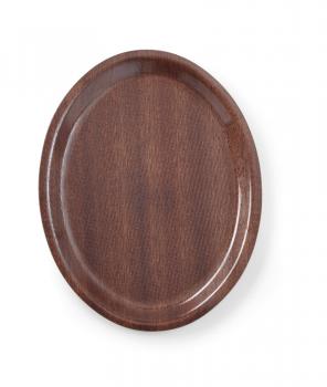 Serviertablett "Woodform" Mahagoni, 200x265 mm, oval, rutschfest