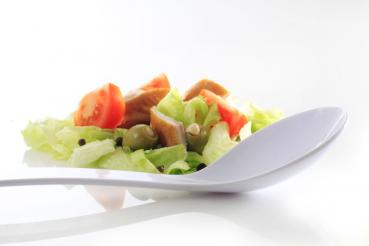 Salatlöffel weiss, 335 mm, SAN-Kunststoff