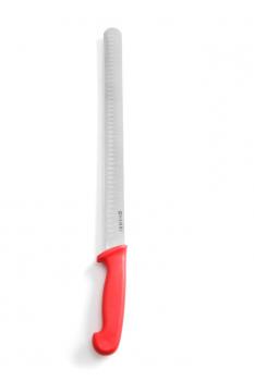 Schinken-Lachsmesser "HACCP", rot, 350 mm, mit Kunststoffgriff