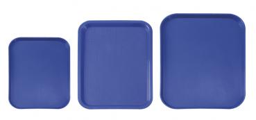Serviertablett blau, 265x345 mm, rechteckig, Polypropylen