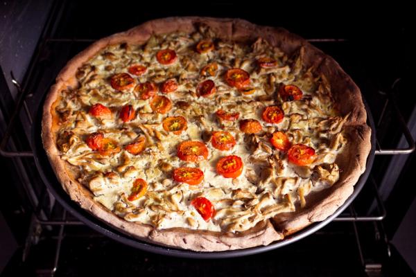 Pizzabrett aus Buchenholz, Ã 450 mm
